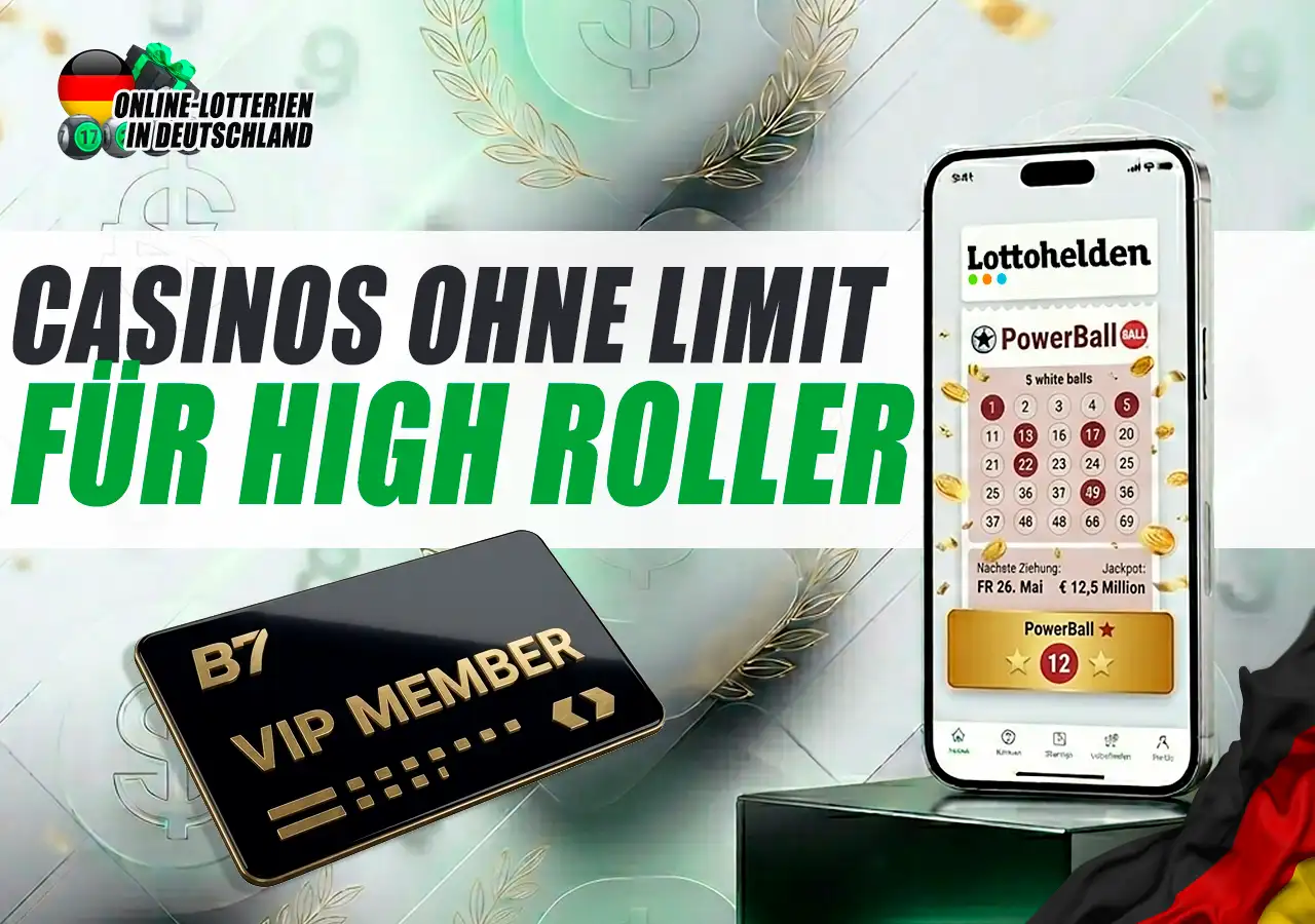 Die besten VIP Online Casinos für High Roller ohne maximale Einsätze.